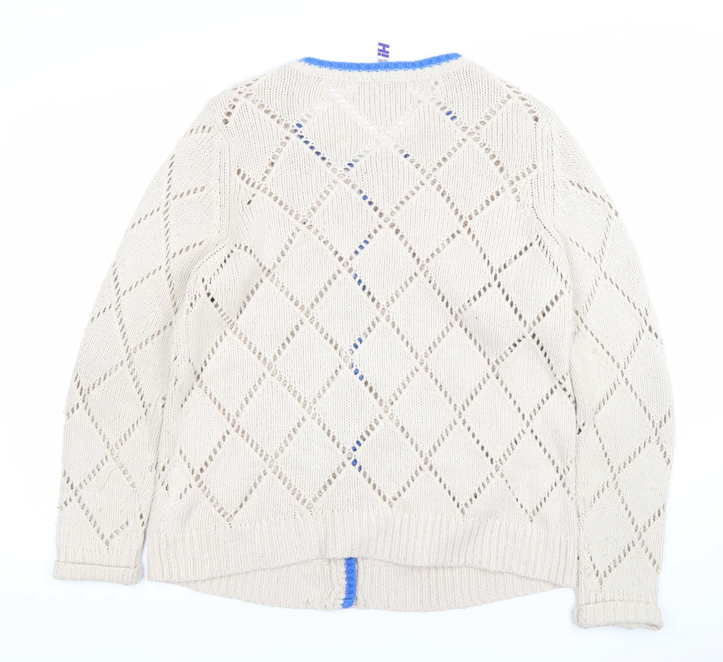 By Thierry Holland Womens Beige Knit Open Cardigan Size 18