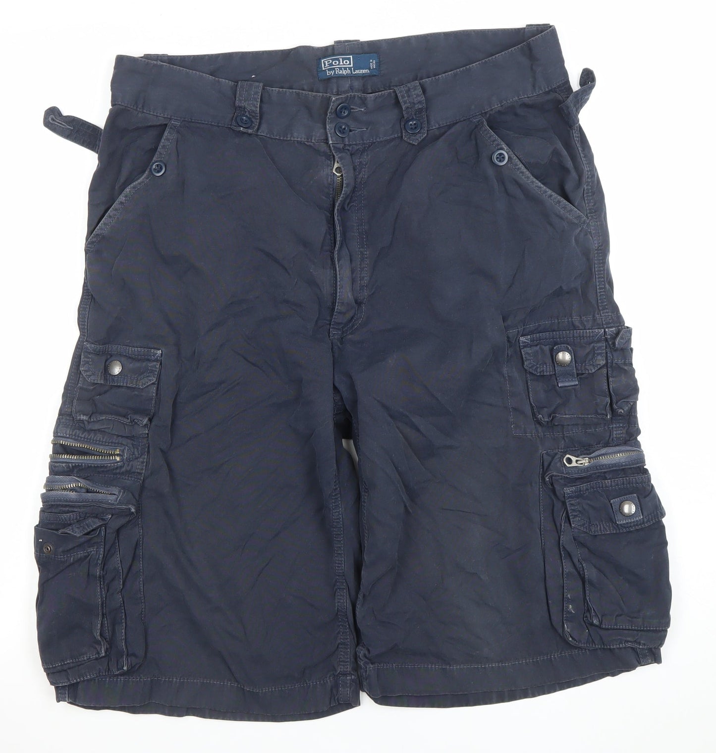 Polo Ralph Lauren Men's Blue Cargo Shorts 34 Cotton Classic Fit