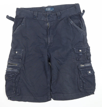 Polo Ralph Lauren Men's Blue Cargo Shorts 34 Cotton Classic Fit