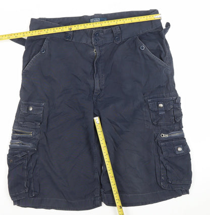 Polo Ralph Lauren Men's Blue Cargo Shorts 34 Cotton Classic Fit