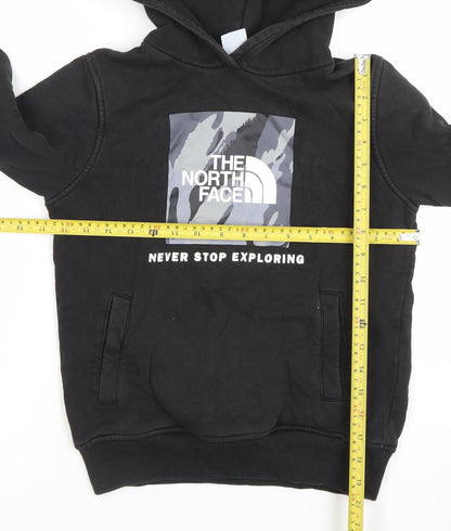 The North Face Boys Black Cotton Pullover Hoodie M Youth