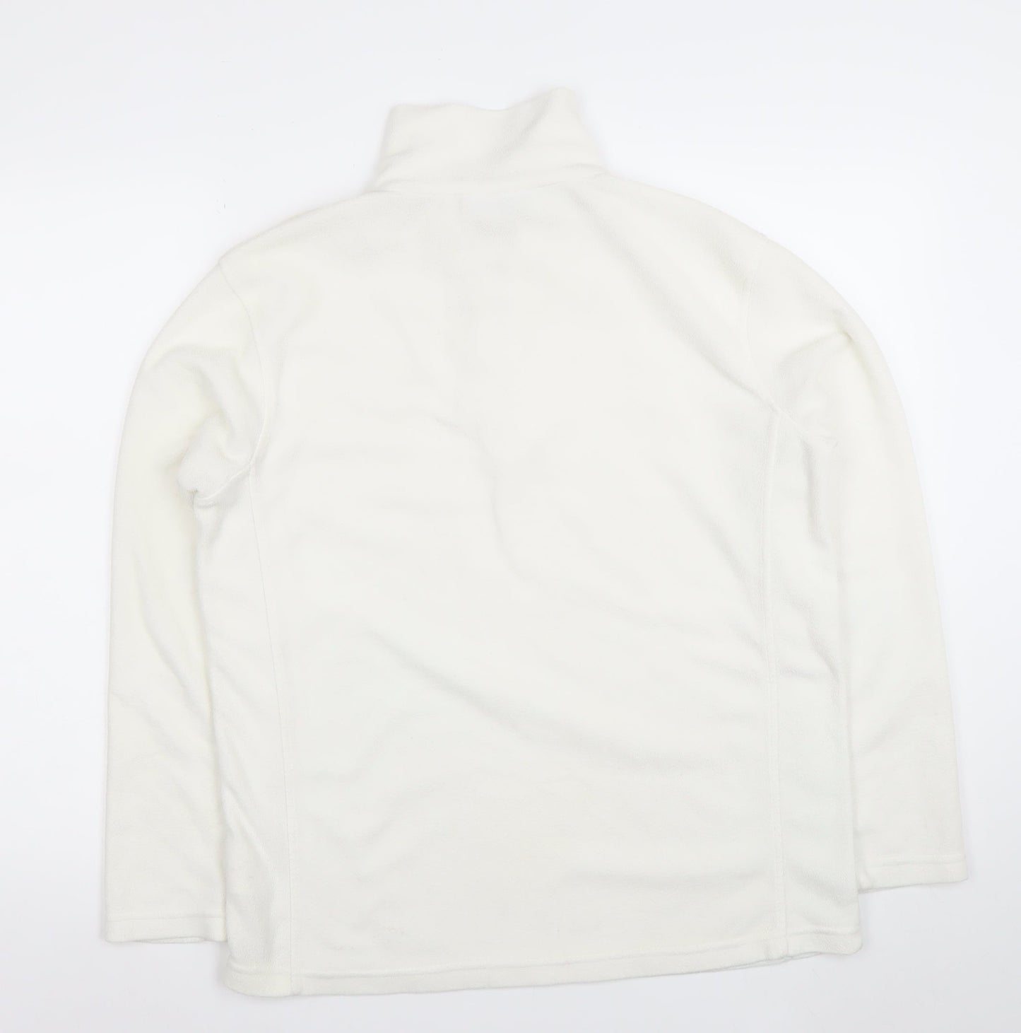 Campri Women's White Size 14 1/2 Zip Fleece Sweatshirt