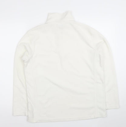 Campri Women's White Size 14 1/2 Zip Fleece Sweatshirt