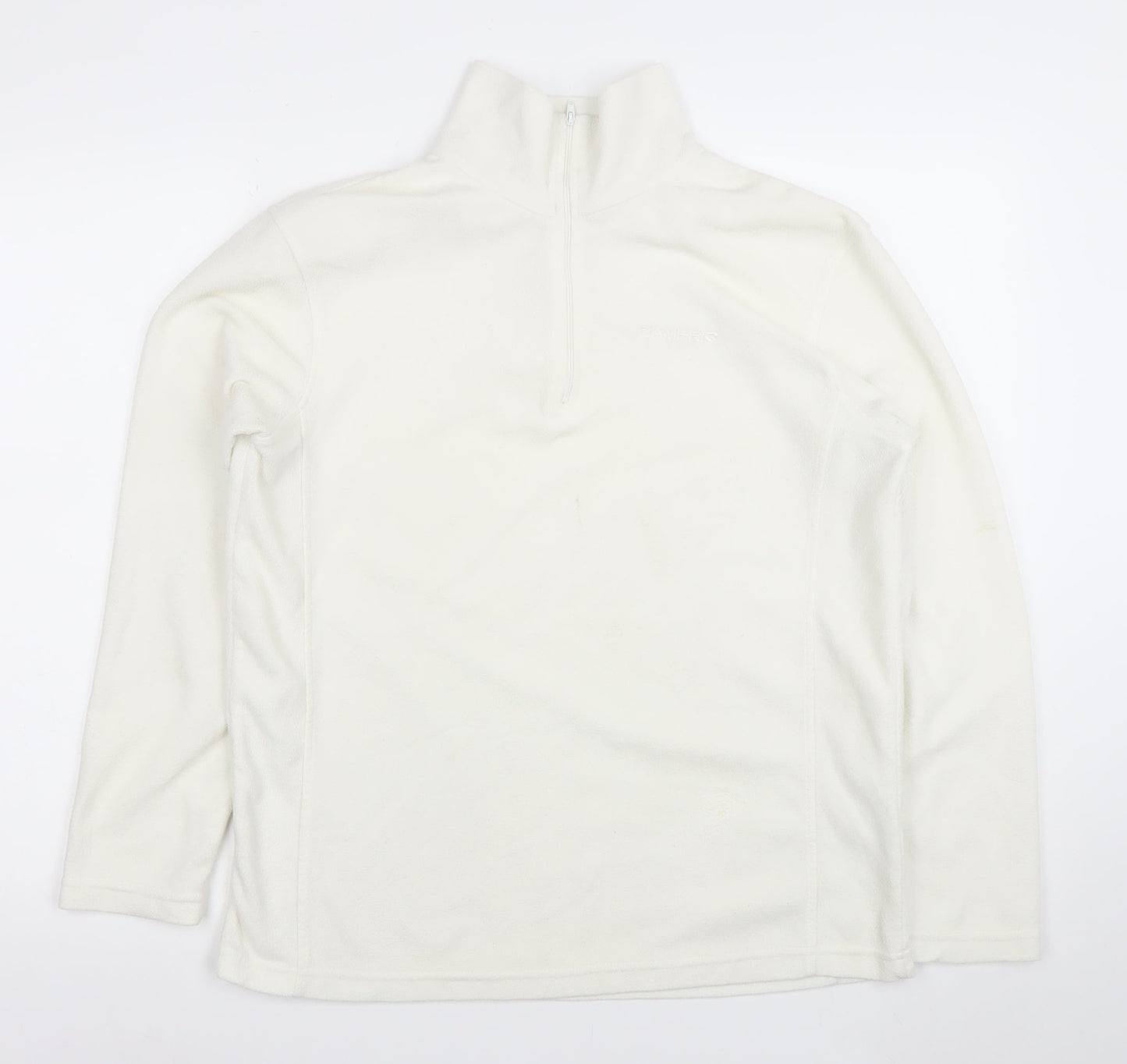 Campri Women's White Size 14 1/2 Zip Fleece Sweatshirt