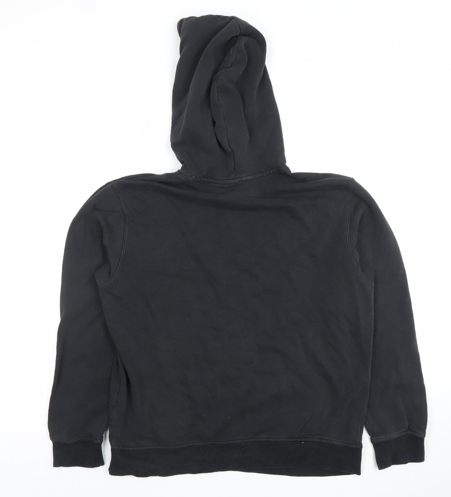 Adidas Women Black Hoodie UK 12 Pullover Cotton Hooded Sweatshirt