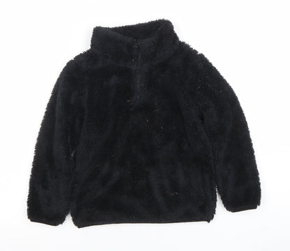 Mountain Warehouse Girls Black Fleece Pullover Hoodie 5-6 Years