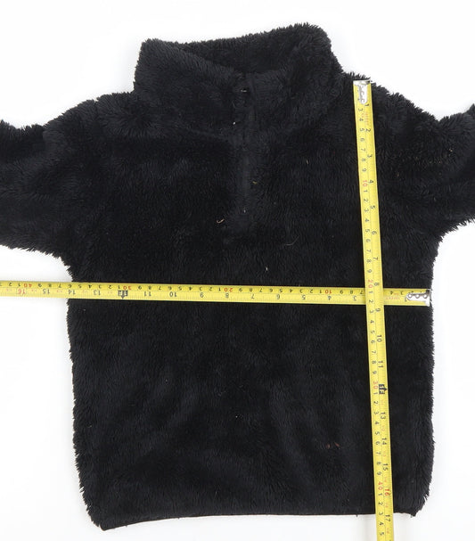 Mountain Warehouse Girls Black Fleece Pullover Hoodie 5-6 Years