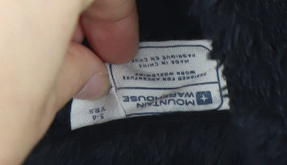 Mountain Warehouse Girls Black Fleece Pullover Hoodie 5-6 Years