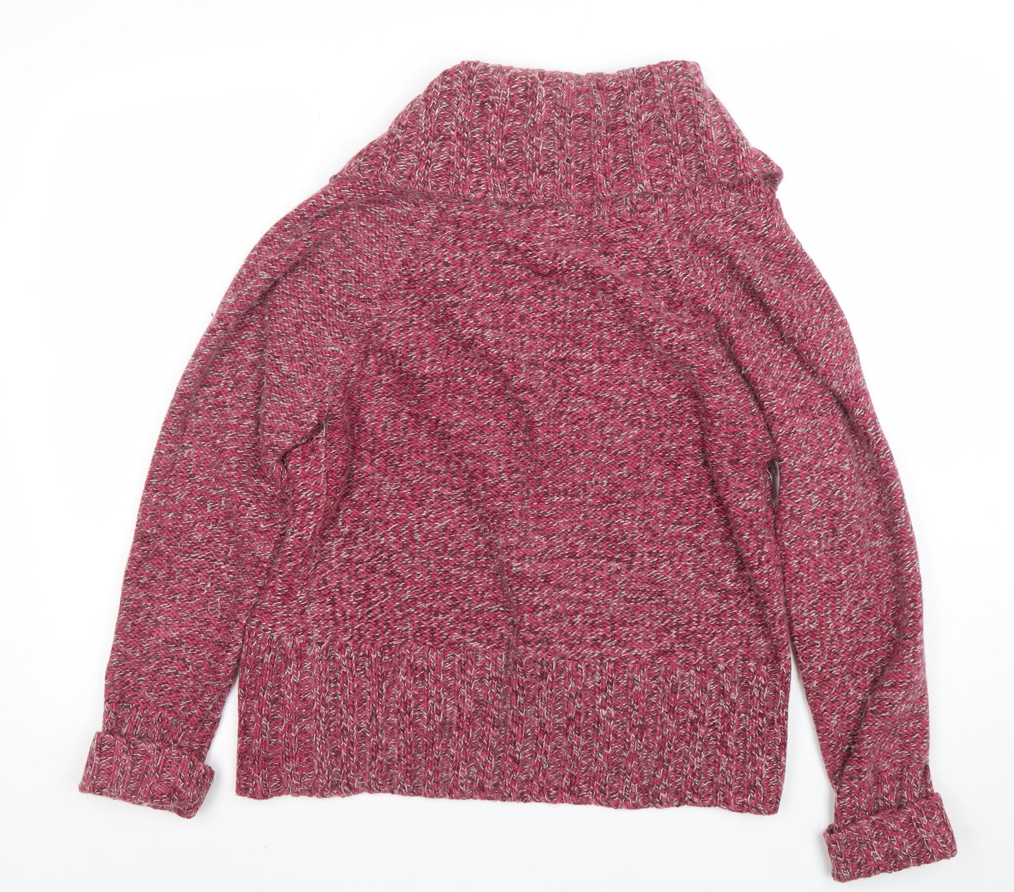 Casual Club Women's Red Knit Cardigan Size 16 Acrylic Angora Blend