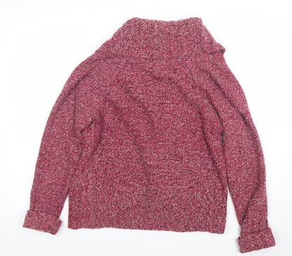 Casual Club Women's Red Knit Cardigan Size 16 Acrylic Angora Blend