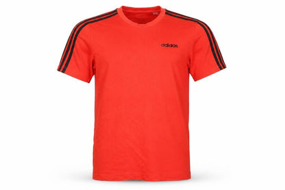 Front view of Adidas Men's Red Short Sleeve Cotton Sports T-Shirt, size S