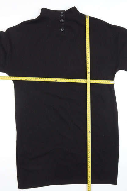 Phase Eight Women Black Size 14 Shift Knee Length Jersey Dress