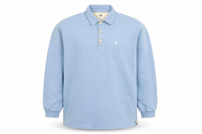 FatFace Men’s Blue Collared Button Henley Sweatshirt 100% Cotton Size S