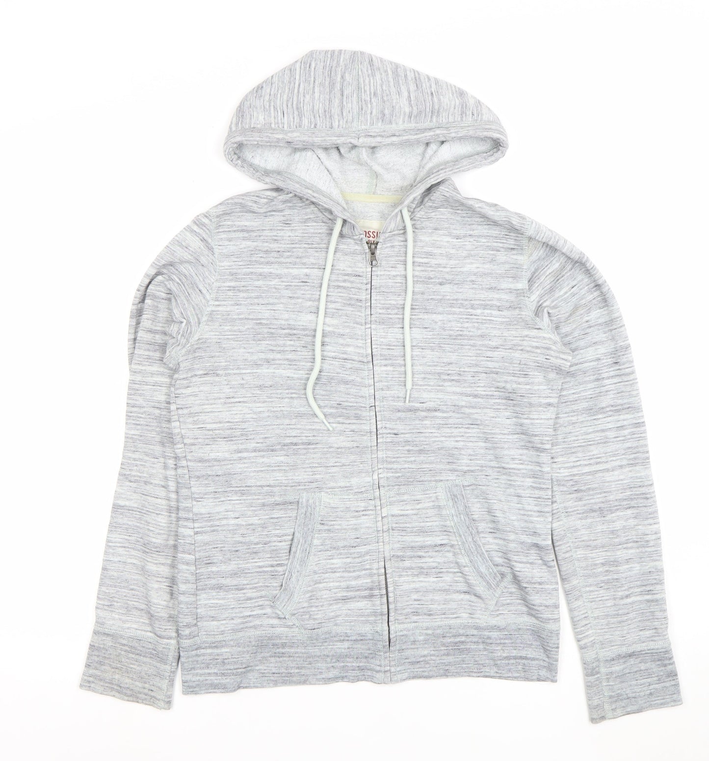 Mossimo Supply Co Women Grey Full Zip Hoodie M Hooded Casual Cotton Blend