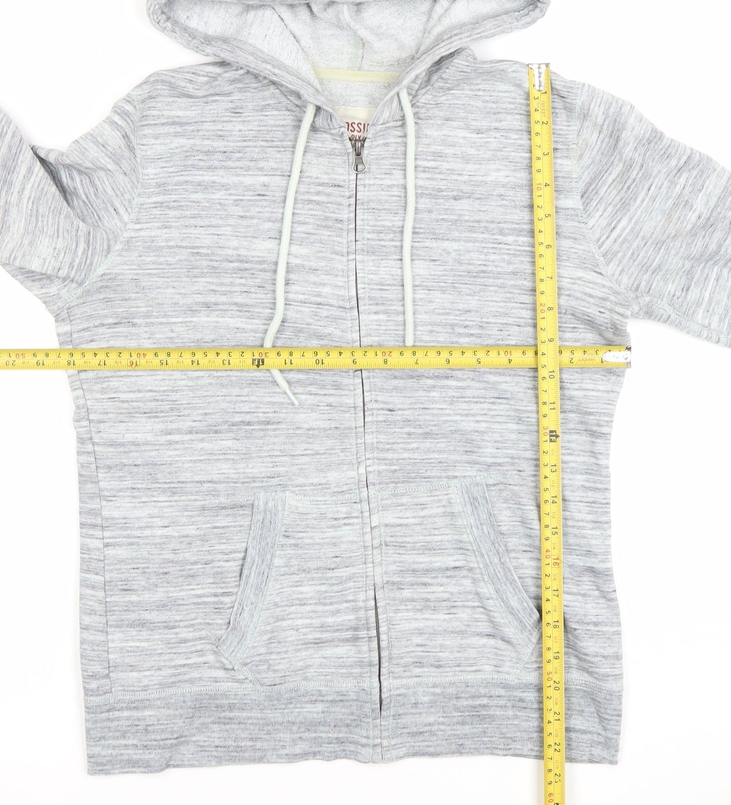Mossimo Supply Co Women Grey Full Zip Hoodie M Hooded Casual Cotton Blend