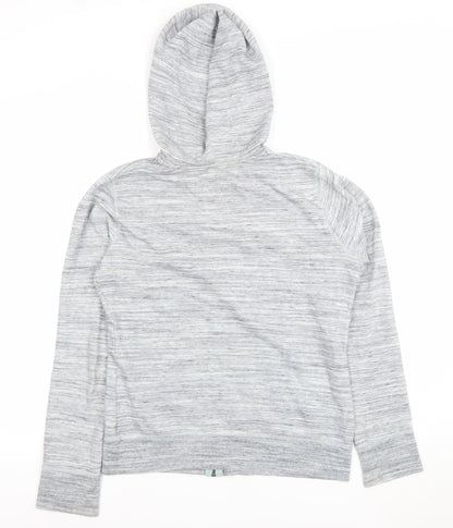 Mossimo Supply Co Women Grey Full Zip Hoodie M Hooded Casual Cotton Blend