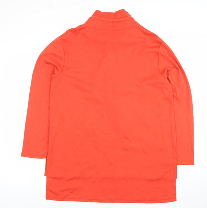 Doris Streich Women Orange Long Sleeve Tunic Sweatshirt Size 10