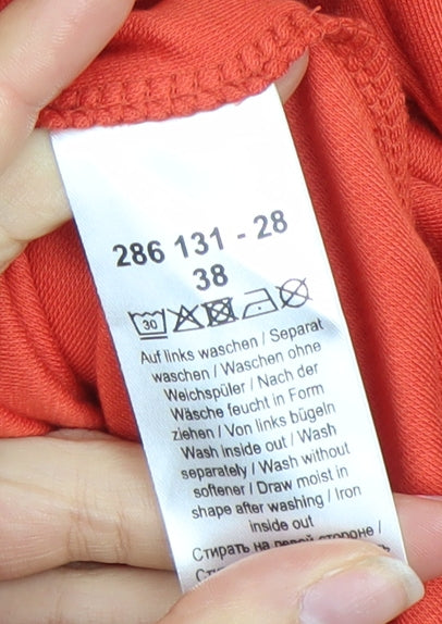 Doris Streich Women Orange Long Sleeve Tunic Sweatshirt Size 10