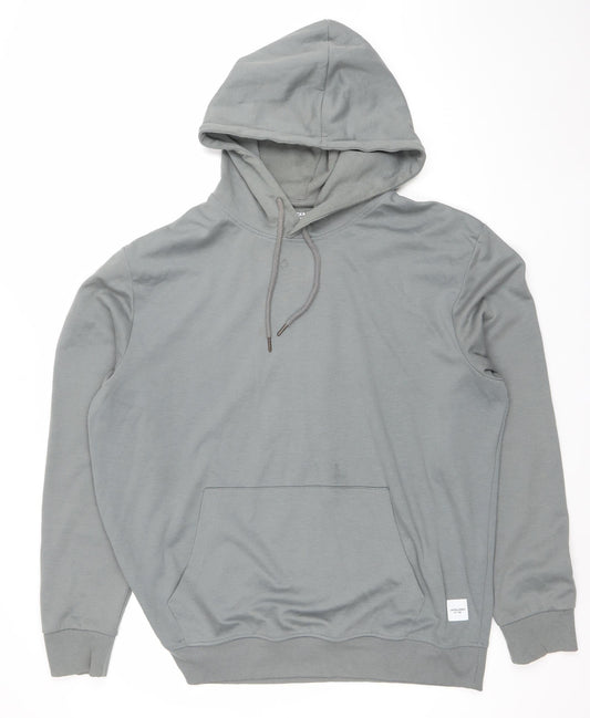 Mens UK Size 2XL JACK & JONES Grey Pullover Hoodie