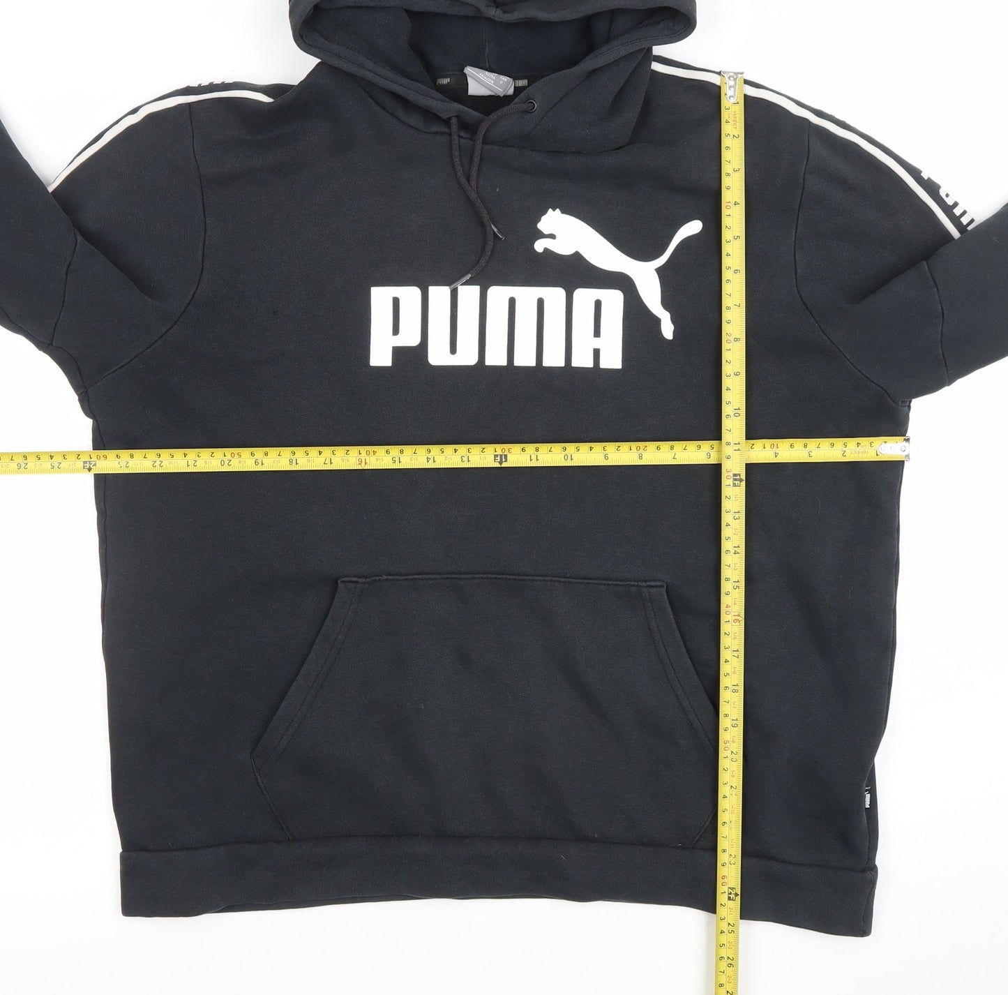 Mens UK Size L PUMA Black Pullover Hoodie
