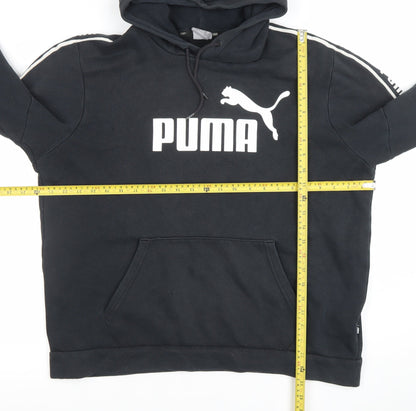 Mens UK Size L PUMA Black Pullover Hoodie