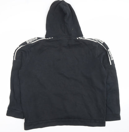 Mens UK Size L PUMA Black Pullover Hoodie