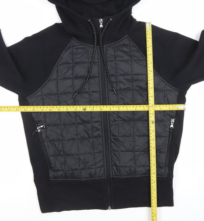 Old Navy Men's Black Regular Fit Full Zip Quilted Active Hoodie Size S