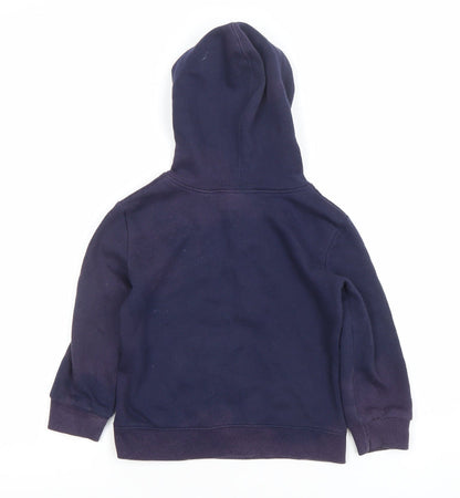 Under Armour Boys Navy Blue Pullover Hoodie 3T Cotton Blend Logo Sweatshirt