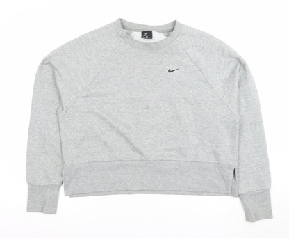 Nike Dri-FIT Women's Grey Crew Neck Pullover Sweatshirt Size M
