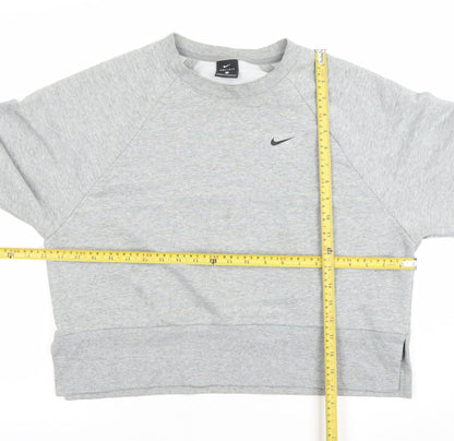 Nike Dri-FIT Women's Grey Crew Neck Pullover Sweatshirt Size M
