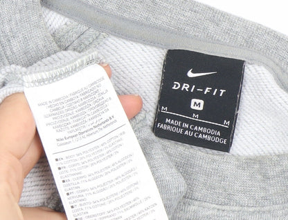Nike Dri-FIT Women's Grey Crew Neck Pullover Sweatshirt Size M