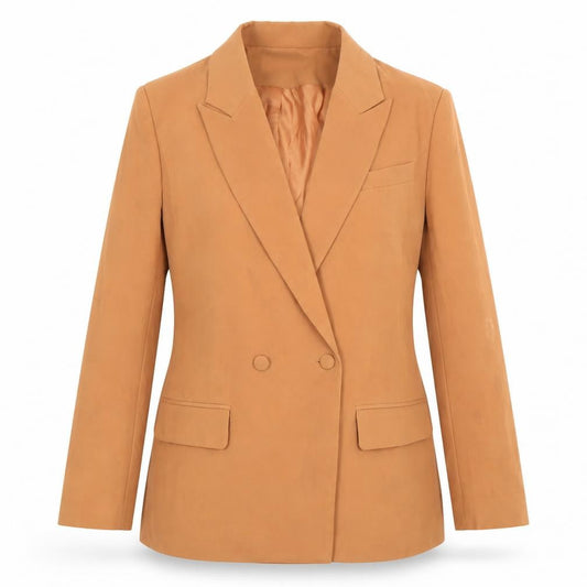 Missguided Petite Camel Double-Breasted Blazer UK 8