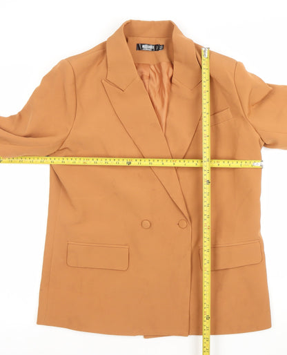 Missguided Petite Camel Double-Breasted Blazer UK 8