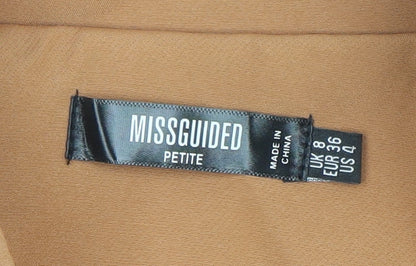 Missguided Petite Camel Double-Breasted Blazer UK 8