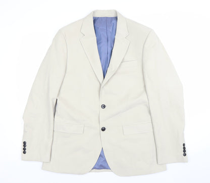 Marks and Spencer Men's Beige 38in Classic Two-Button Blazer