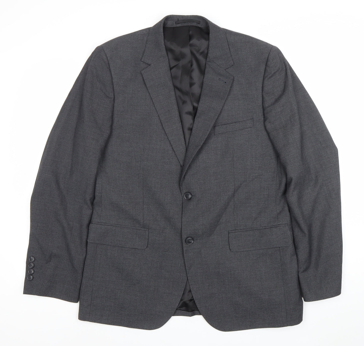 Tu Man Grey 40R Tailored Fit Single Breasted Blazer Jacket