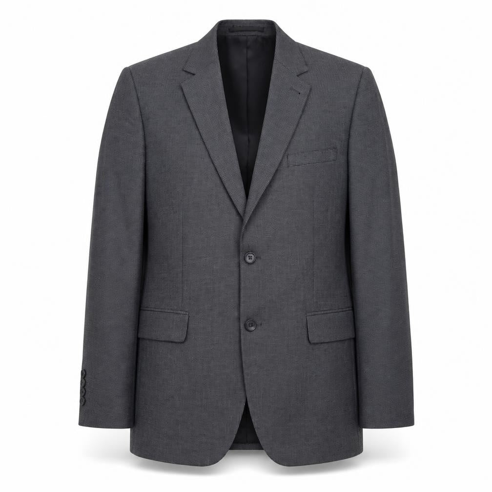 Front view of Tu Man Grey 40R Tailored Fit Single Breasted Blazer Jacket