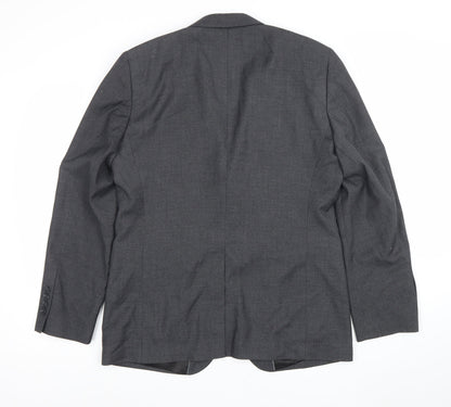 Tu Man Grey 40R Tailored Fit Single Breasted Blazer Jacket