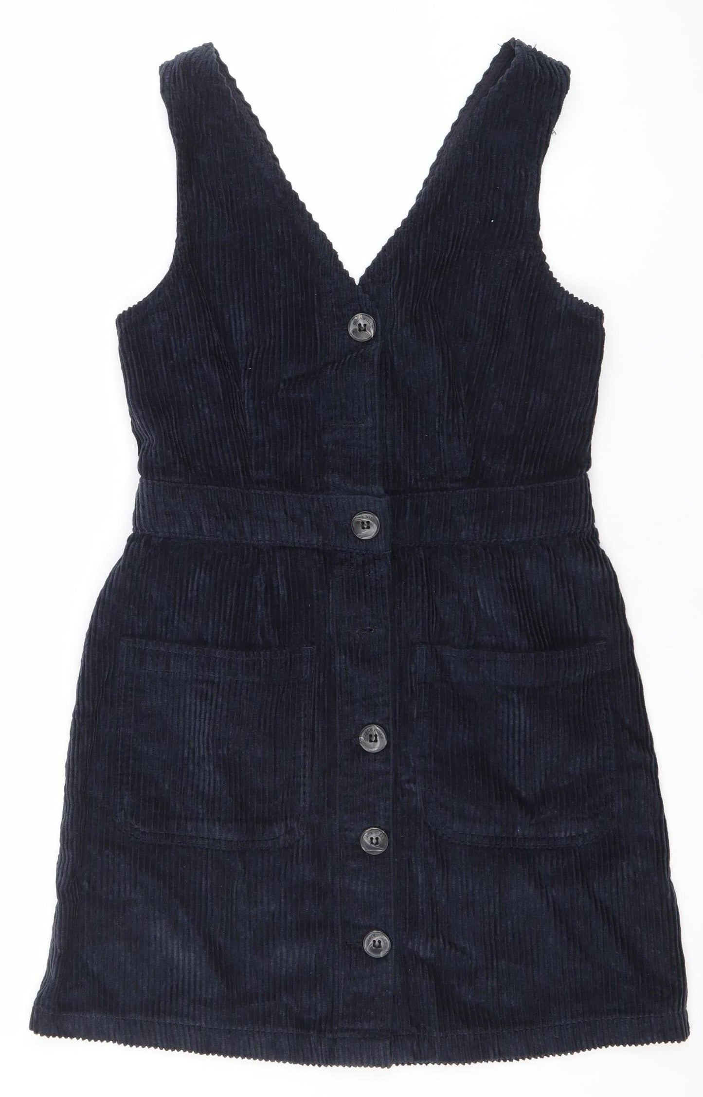 Jack Wills Women Blue Corduroy Pinafore Dress Size 8