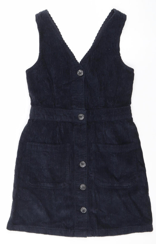 Jack Wills Women Blue Corduroy Pinafore Dress Size 8