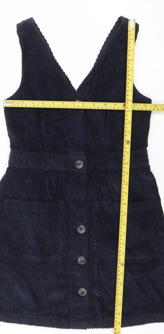 Jack Wills Women Blue Corduroy Pinafore Dress Size 8