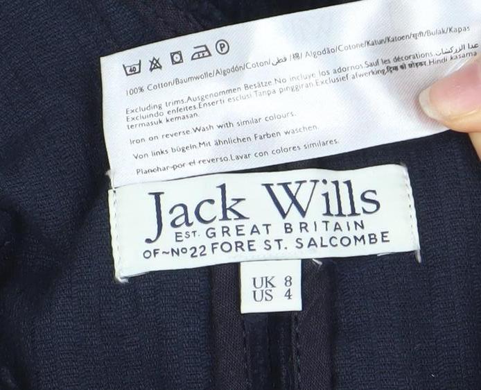 Jack Wills Women Blue Corduroy Pinafore Dress Size 8