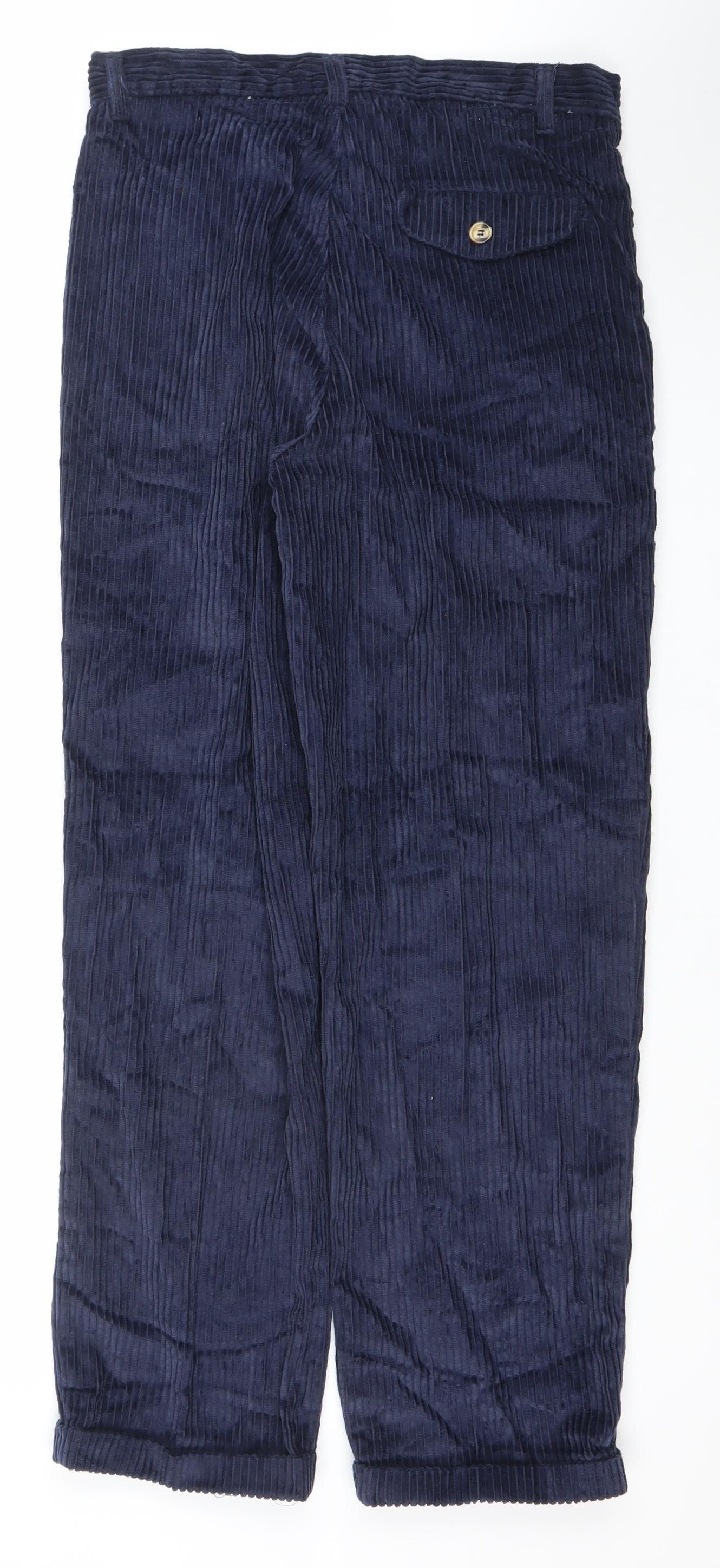 Club Montana Men's Blue Corduroy Chino Trousers Size 32