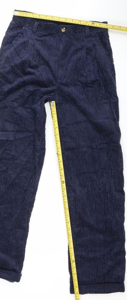 Club Montana Men's Blue Corduroy Chino Trousers Size 32
