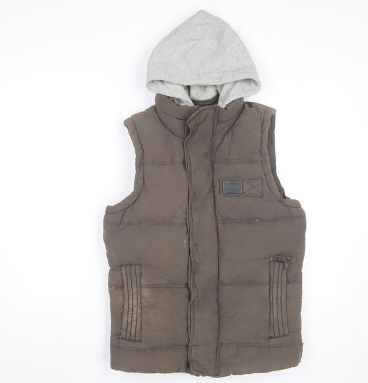 Mens UK Size S Superdry Brown Puffer Jacket
