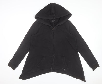 Womens UK Size M Calvin Klein Black Full Zip Hoodie