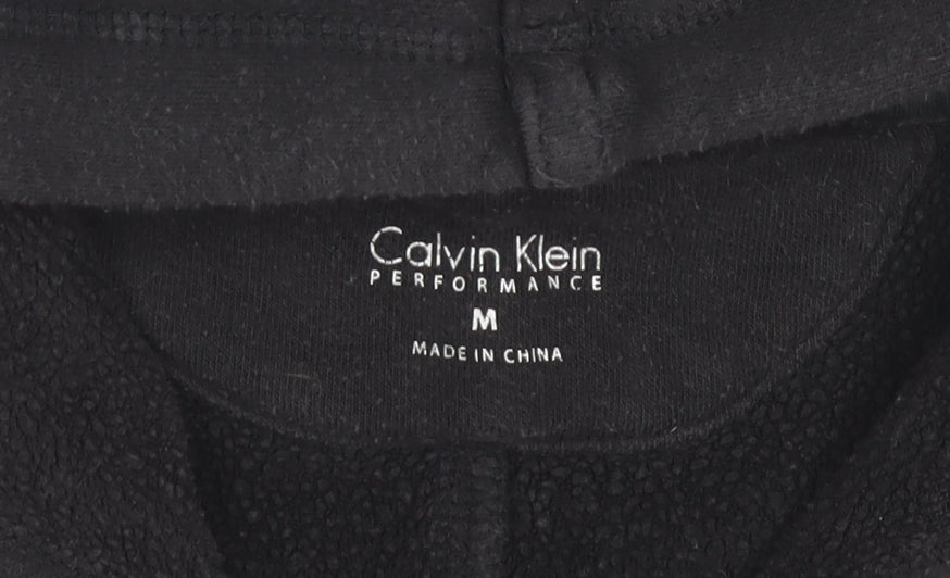 Womens UK Size M Calvin Klein Black Full Zip Hoodie