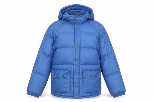 Macbean Men Blue Down Puffer Jacket S Hooded Winter Coat
