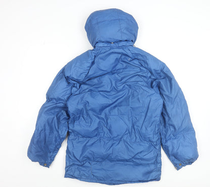 Macbean Men Blue Down Puffer Jacket S Hooded Winter Coat