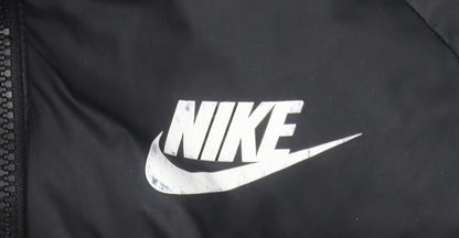 Nike Boys Black Puffer Jacket XL Hooded Winter Coat